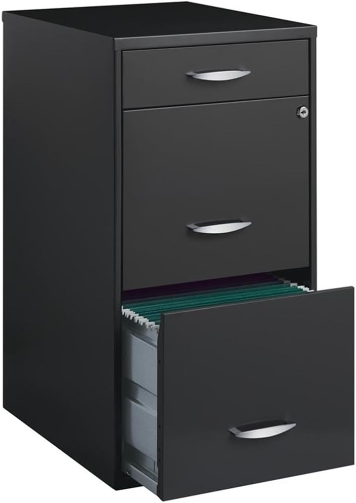 Lockable Vertical Metal 3‑Drawer File Cabinet