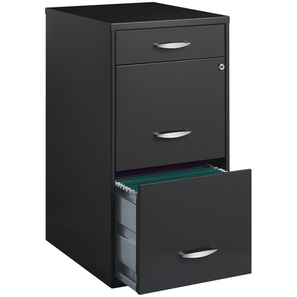 Lockable Vertical Metal 3‑Drawer File Cabinet