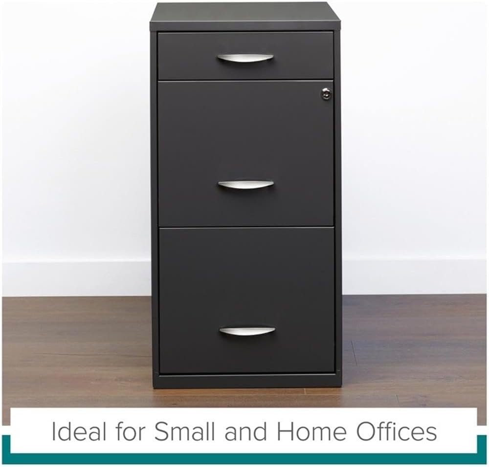 Lockable Vertical Metal 3‑Drawer File Cabinet