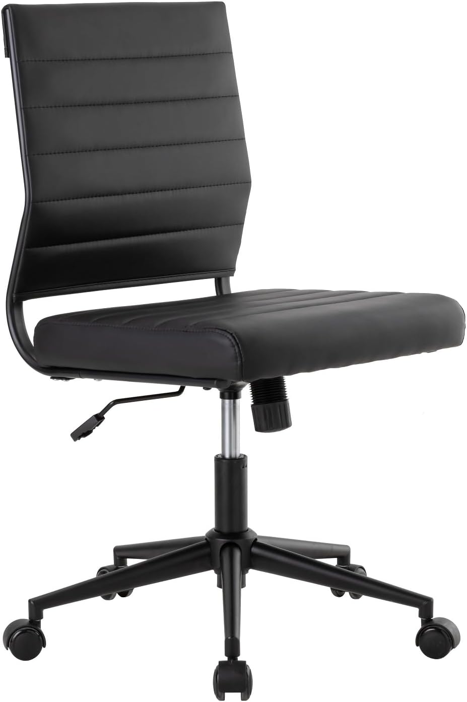 Armless Leather Ergonomic Office Chair