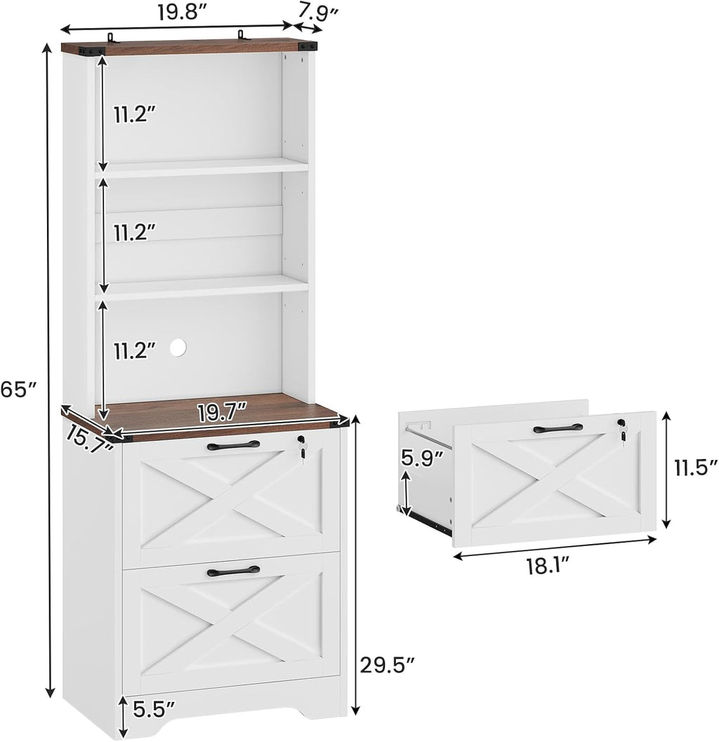 Lockable 2‑Drawer Office File Cabinet