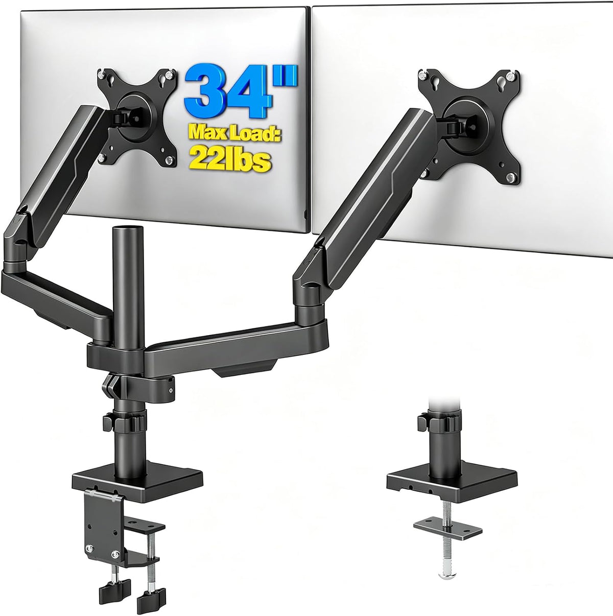 Adjustable Dual‑Screen Monitor Desk Mount