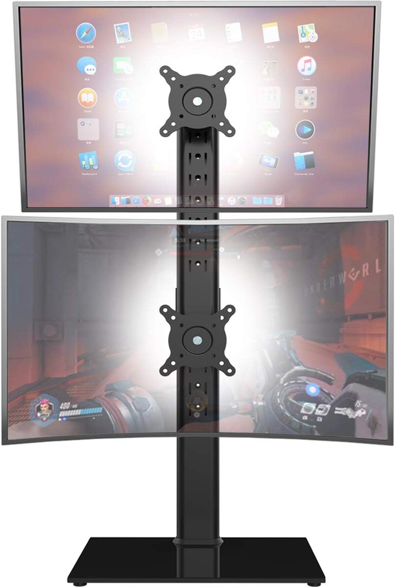 Vertical Dual Adjustable Monitor Stand