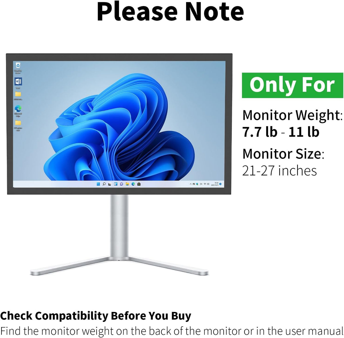 Aluminum Adjustable VESA Monitor Stand