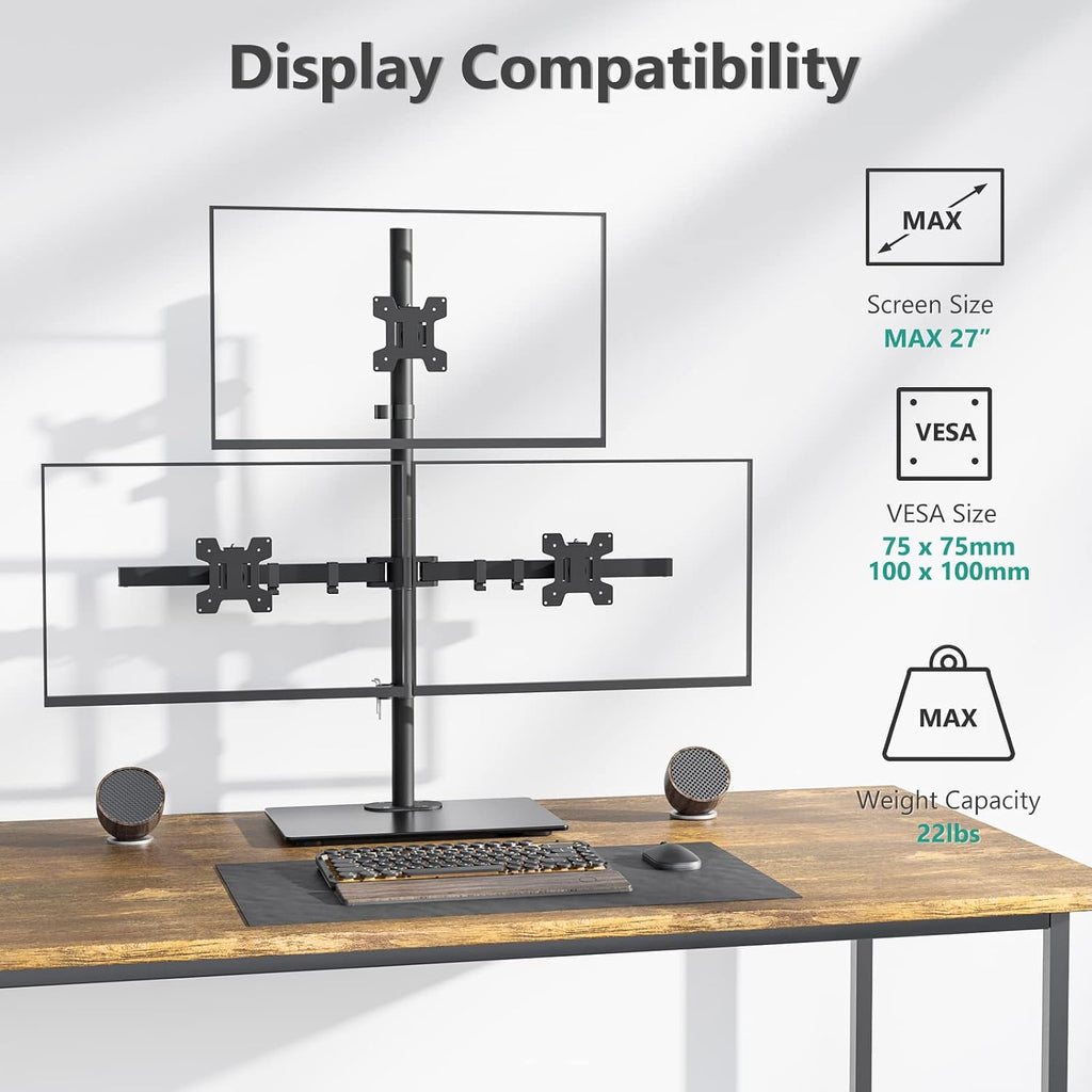 Adjustable Triple Screen Monitor Desk Mount