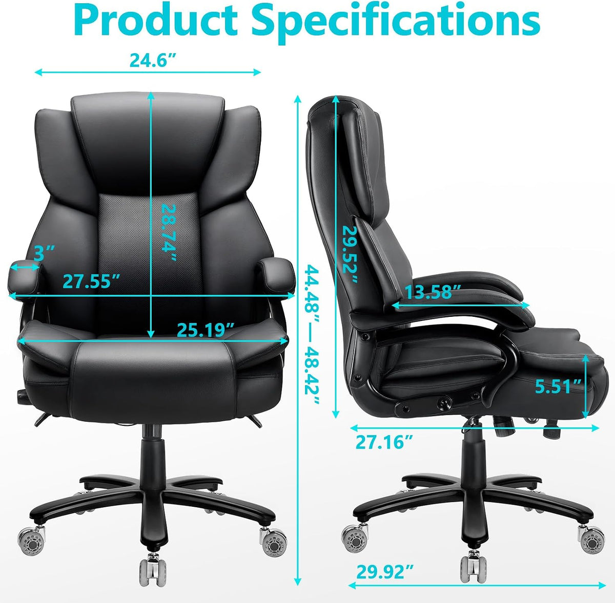 Heavy‑Duty Big‑Tall Ergonomic Office Chair