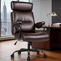 High‑Back Leather Ergonomic Office Chair