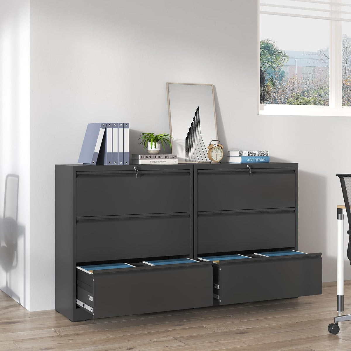 Lockable 3‑Drawer Metal File Cabinet