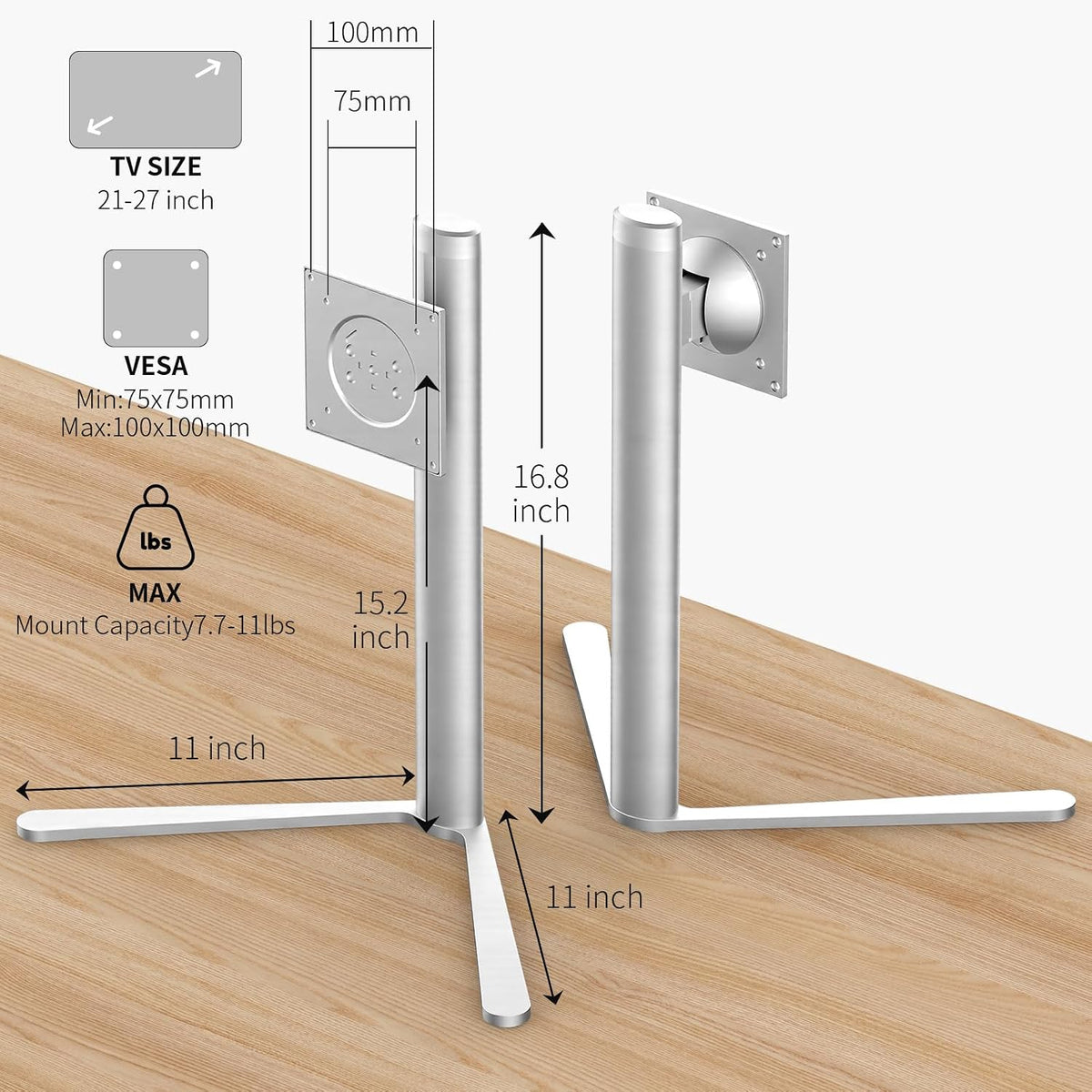 Aluminum Adjustable VESA Monitor Stand