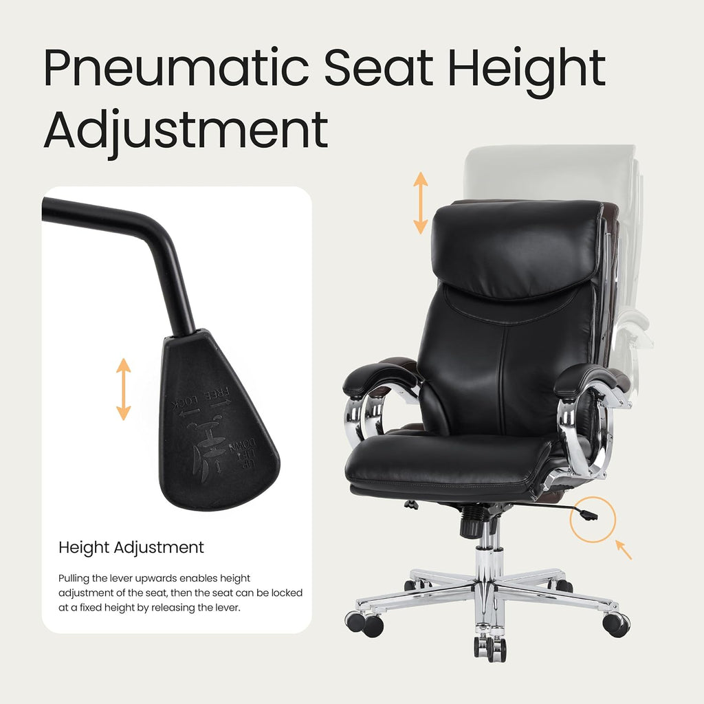 High‑Back PU Leather Padded Executive Office Chair