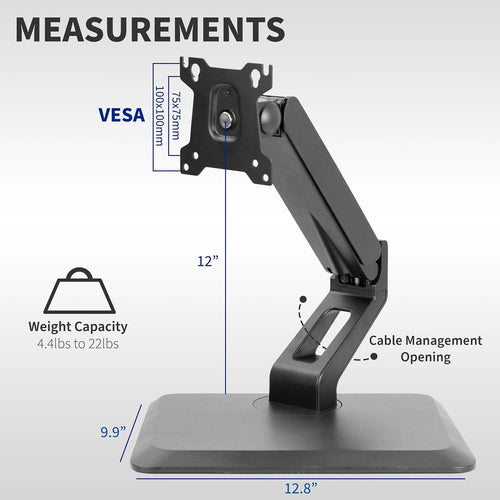 Adjustable Single‑Screen Monitor Desk Stand