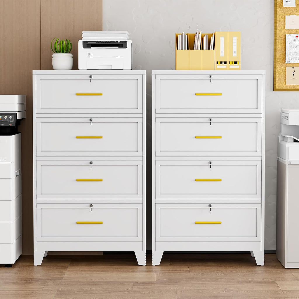 Metal Lockable 4‑Drawer File Cabinet