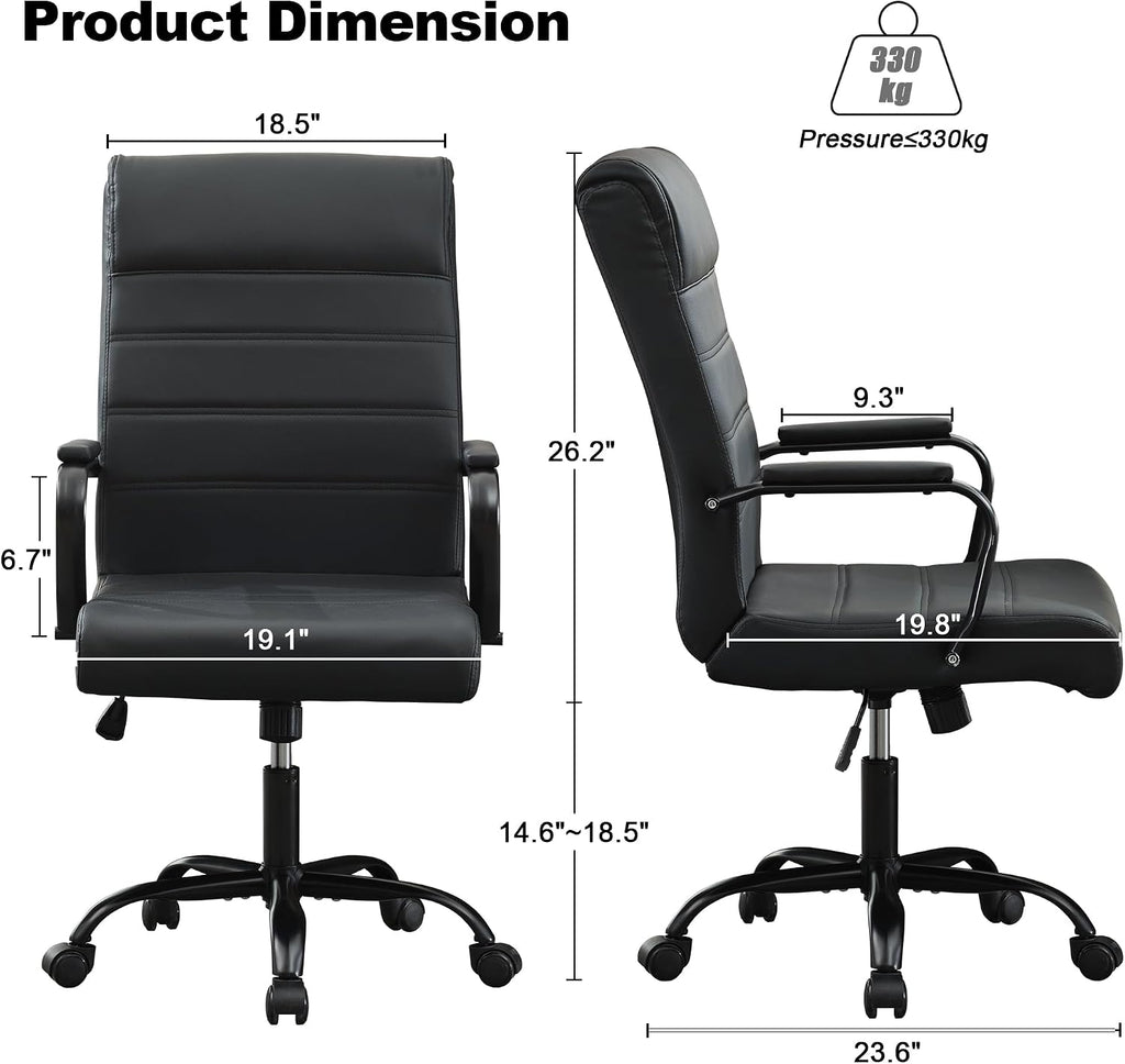 High‑Back Ergonomic Swivel Office Chair