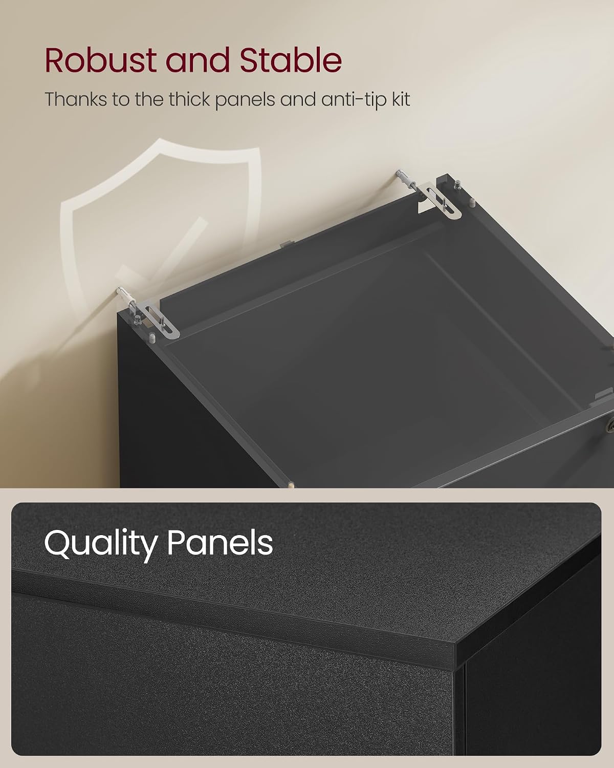 Lockable 3‑Drawer Office Document File Cabinet