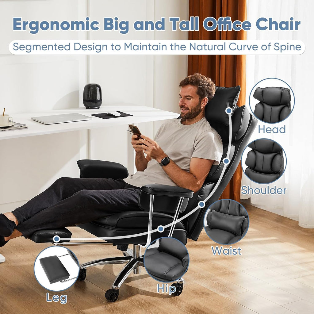 Ergonomic PU Leather Office Desk Chair