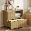 Wooden 3‑Drawer Home Office File Cabinet