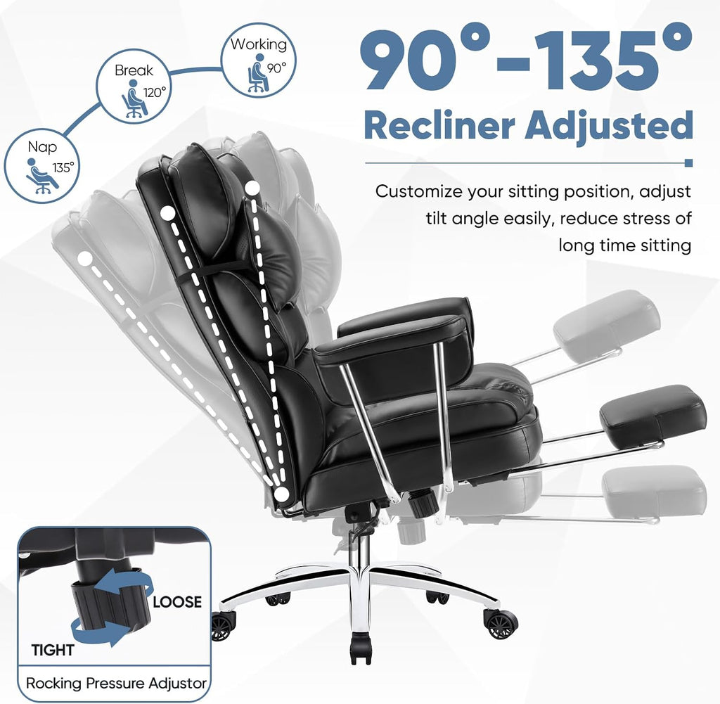 Ergonomic PU Leather Office Desk Chair