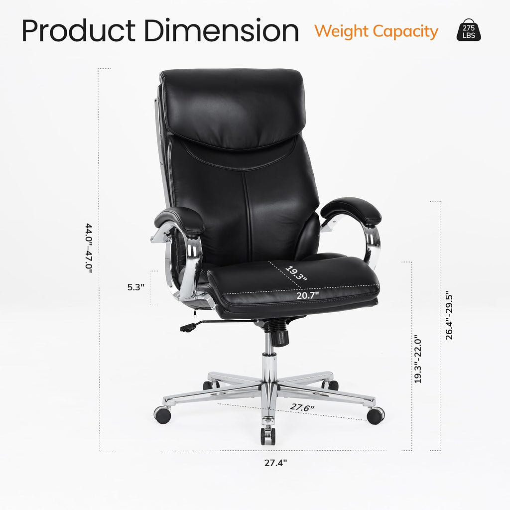 High‑Back PU Leather Padded Executive Office Chair