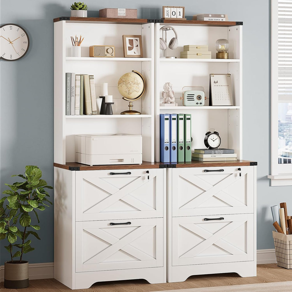 Lockable 2‑Drawer Office File Cabinet