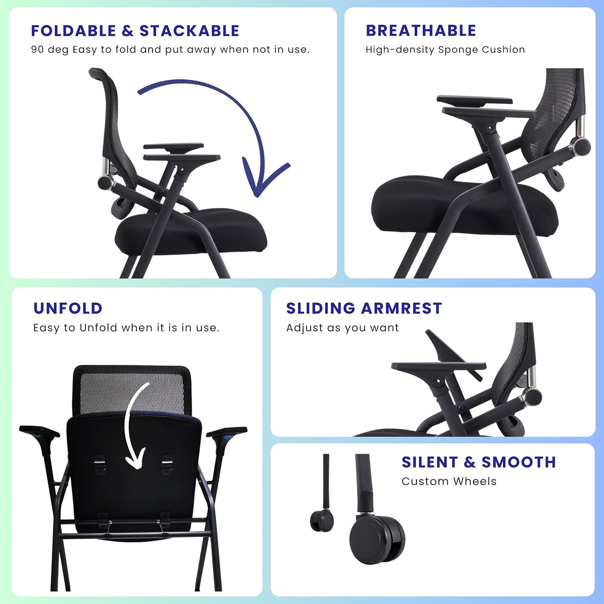 Stackable Mesh Conference Office Chair