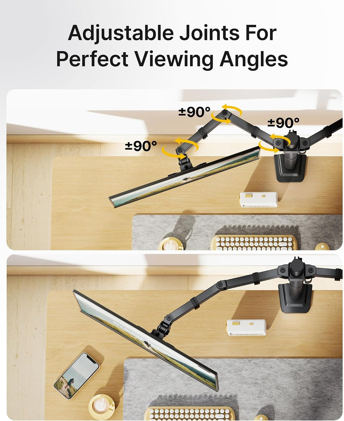 Heavy‑Duty Dual‑Screen Monitor Stand