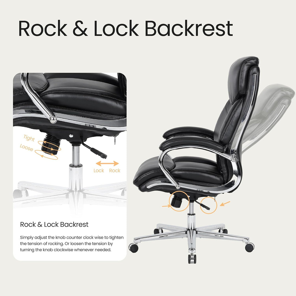 High‑Back PU Leather Padded Executive Office Chair