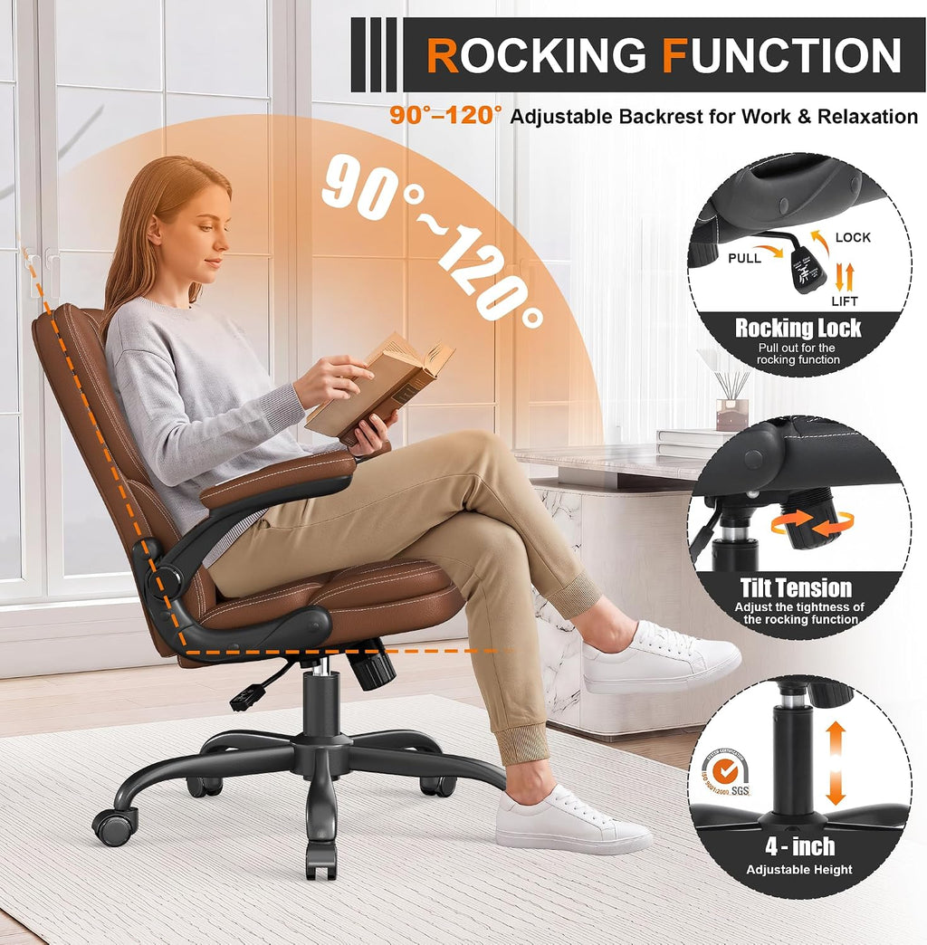Ergonomic Office Chair With Lumbar Support Arms