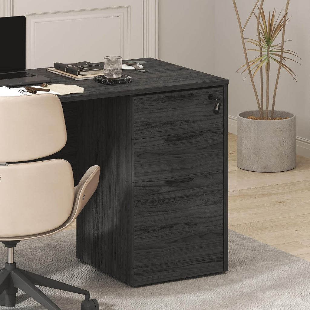 Lockable 3‑Drawer Office File Cabinet