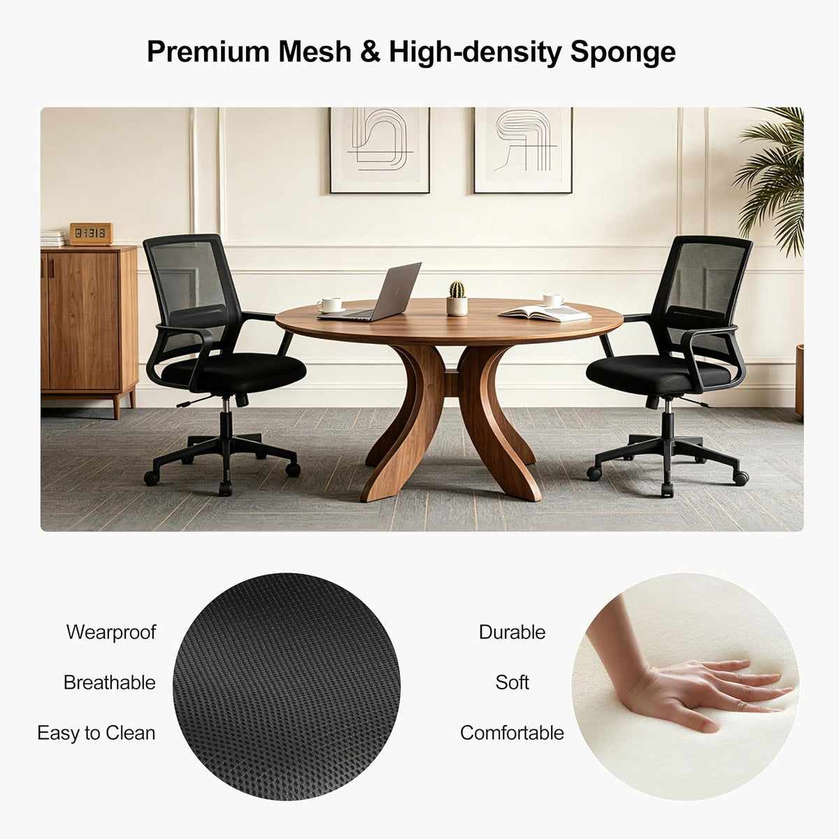 Mesh Ergonomic Swivel Office Chair Set