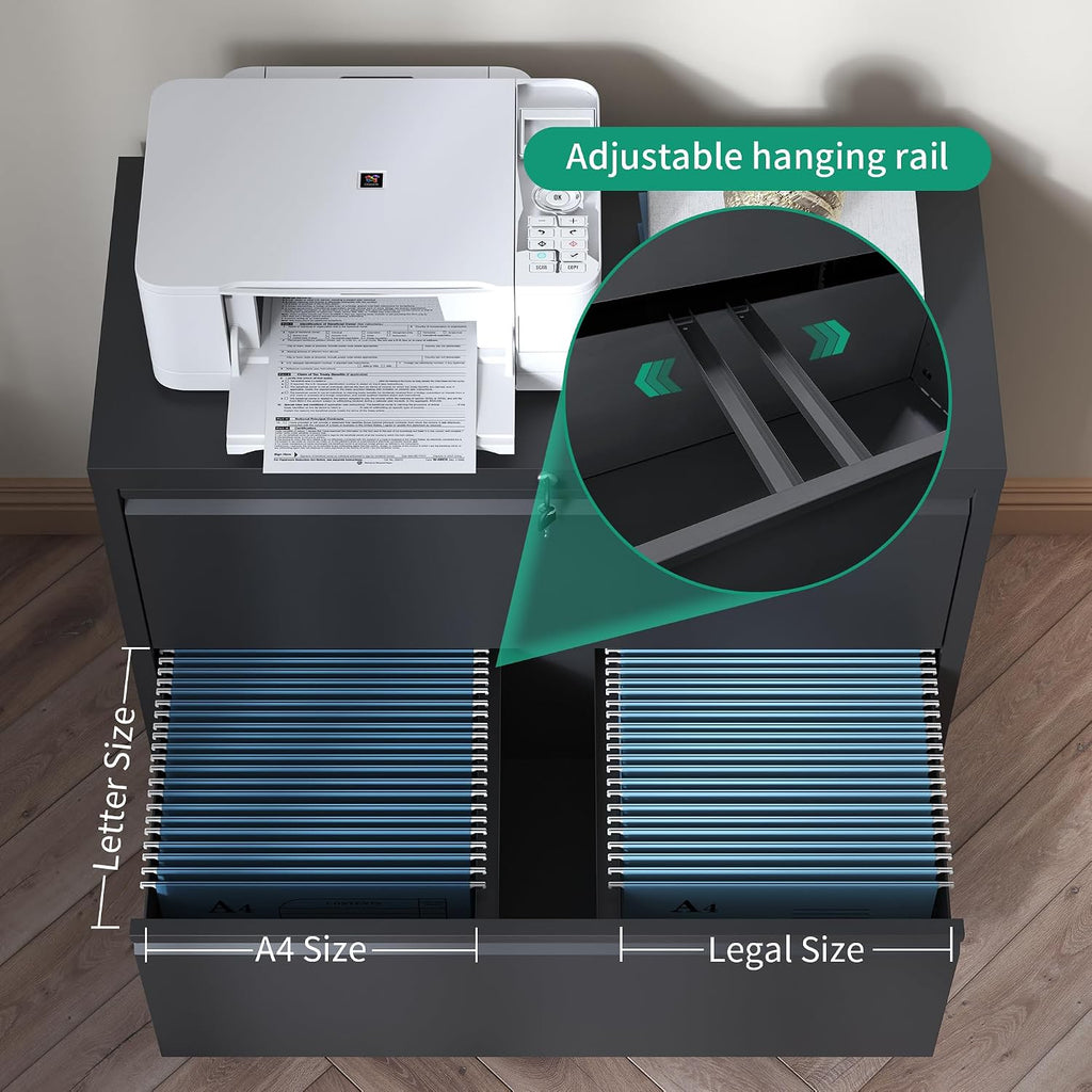 Lockable 3‑Drawer Metal File Cabinet