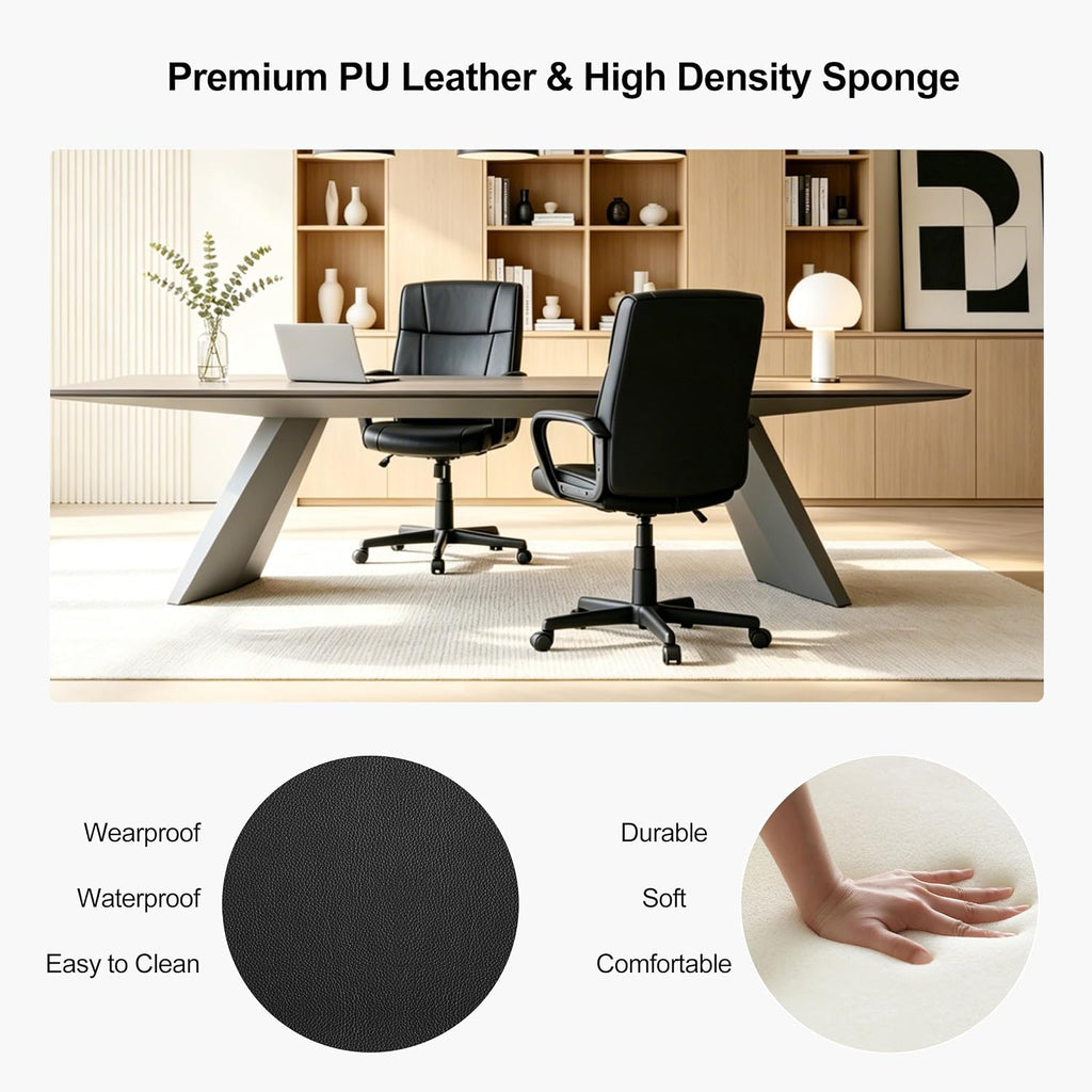 Leather Ergonomic Office Chair 2‑Pack