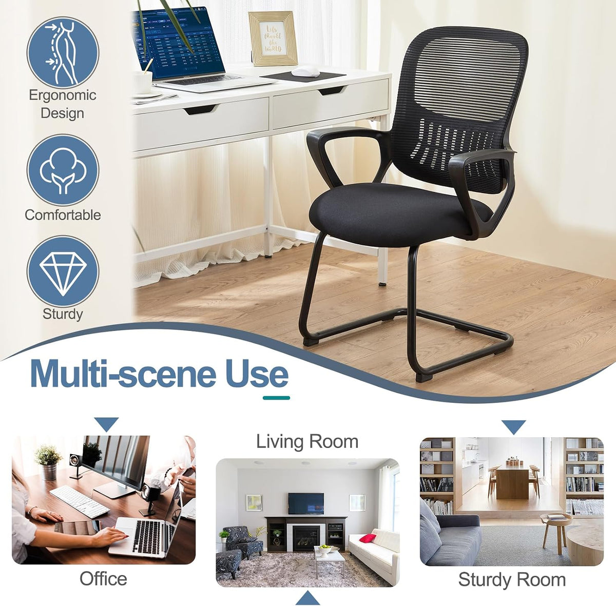 Mesh Ergonomic Office Chair 6‑Pack