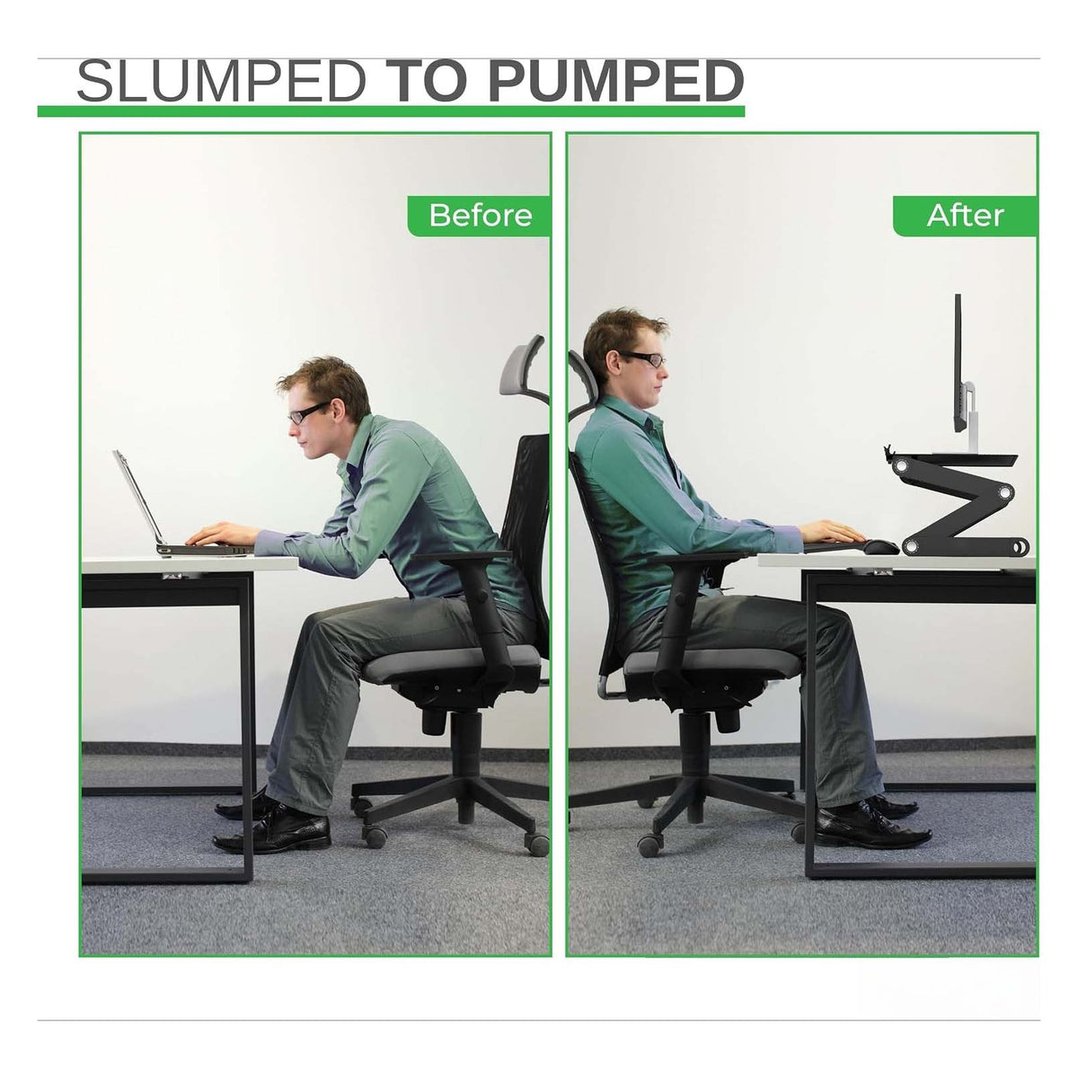 Adjustable Ergonomic Desk Monitor Riser