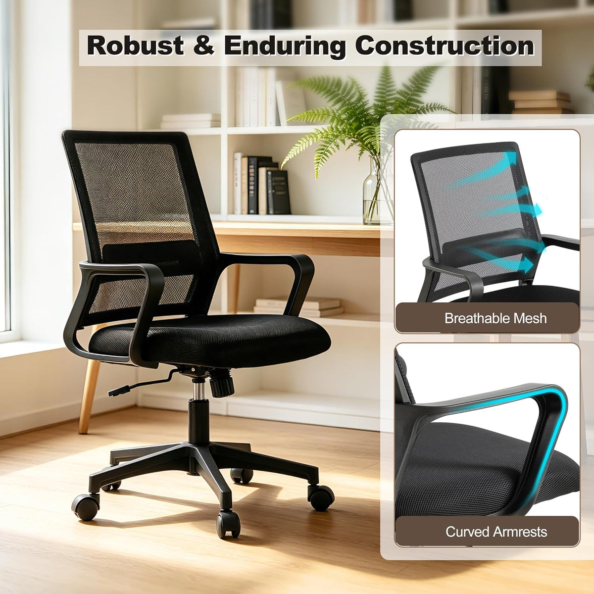 Mesh Ergonomic Swivel Office Chair Set
